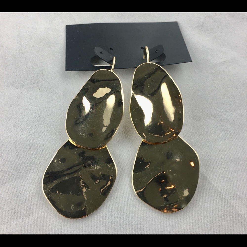 Gold plated dangle earrings